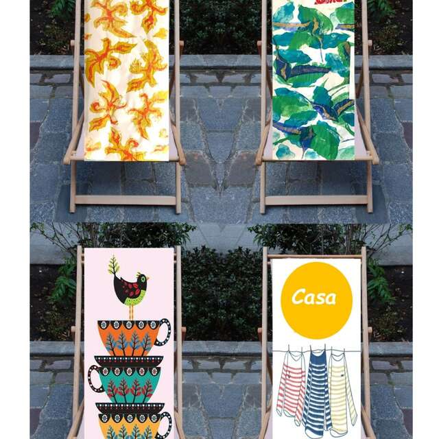 Le Brunch de Mlle Mars - Toile de chaise longue personnalisée