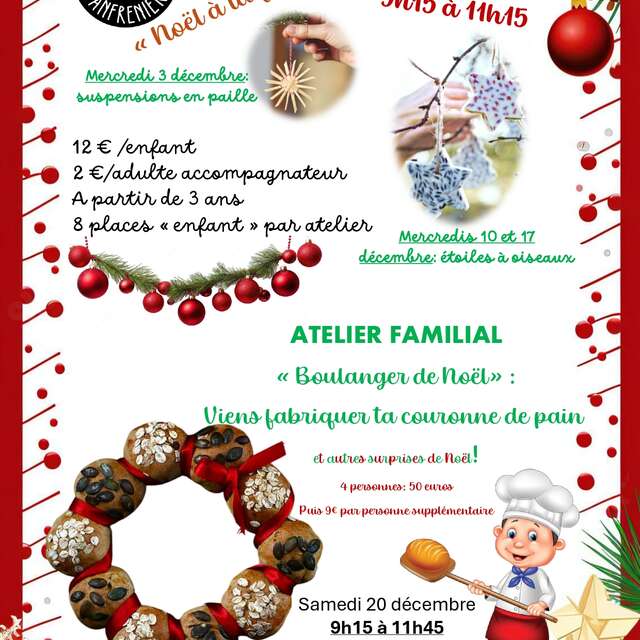 LES MERCREDIS A LA FERME ATELIER ÉTOILE A OISEAUX POUR NOËL