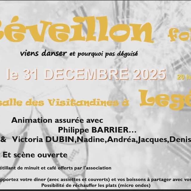 SOIRÉE RÉVEILLON DE LA SAINT-SYLVESTRE A LEGÉ