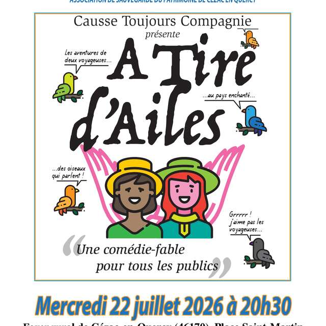 Théâtre "À tire d'ailes" par la compagnie Causse Toujours
