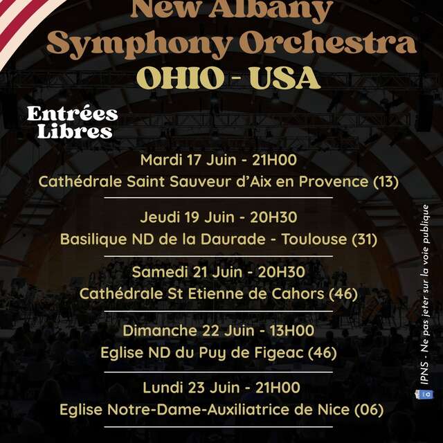Concert du New Albany Symphony Orchestra à Figeac