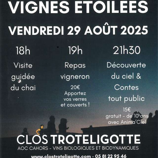 Soirée vignes étoilées au Clos Troteligotte