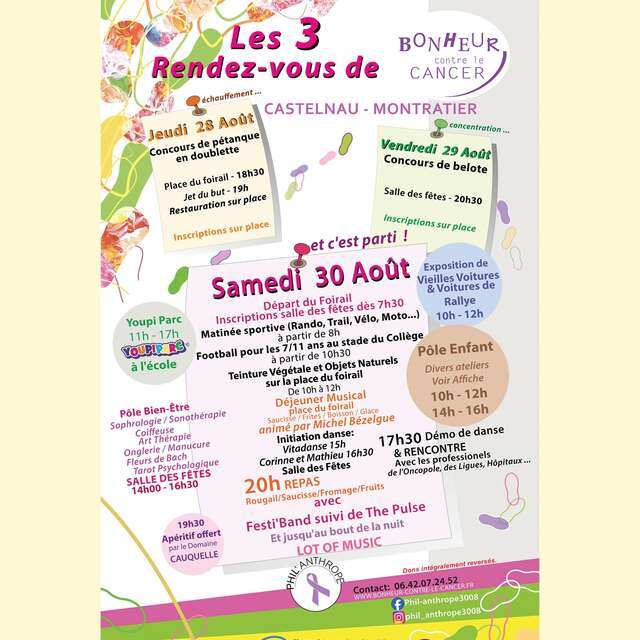 Sport et animations au profit de "Bonheur contre le cancer"