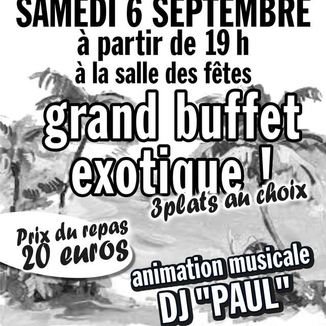 Grand buffet exotique à Lacapelle-Cabanac