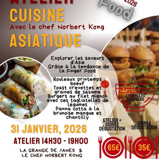 Atelier cuisine thème finger food asiatique