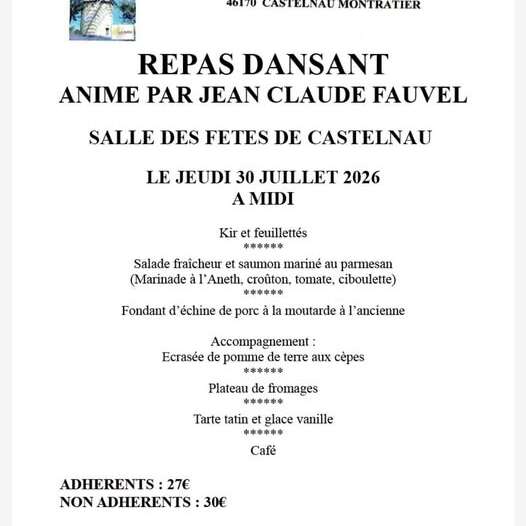 Repas dansant à Castelnau-Montratier