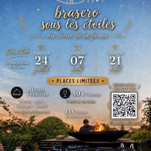 Soirée brasero sous les étoiles à la Ferme de Siffray