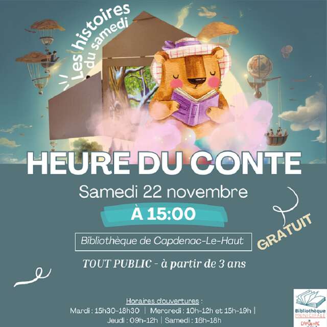 L'heure du conte, bibliothèque de Capdenac-le-Haut