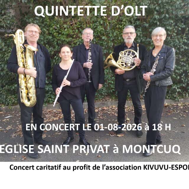 Concert Quintette d'Olt à l'église Saint-Privat
