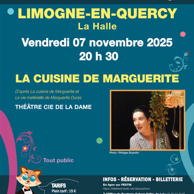 Saison culturelle Lalbenque-Limogne : théâtre "La cuisine de Marguerite"