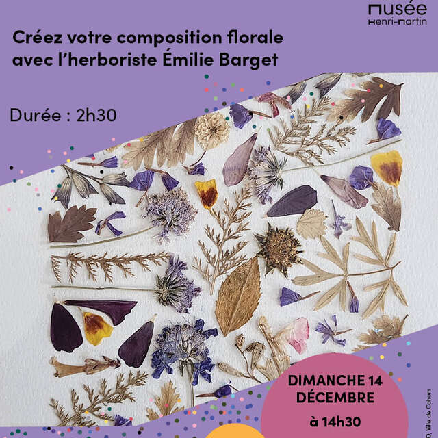 Atelier tableaux fleurs séchées au Musée Henri Martin