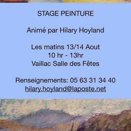 Atelier de peinture avec l'artiste professionnelle Hilary Hoyland