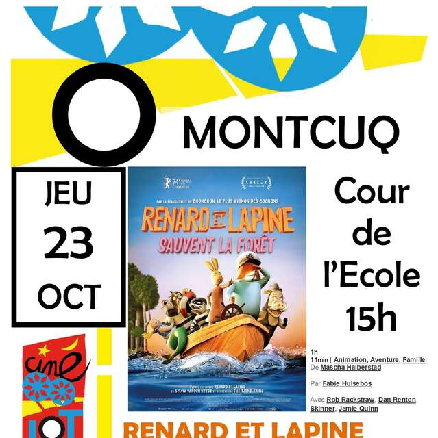 Ciné-Lot : "Renard et Lapine sauvent la forêt"