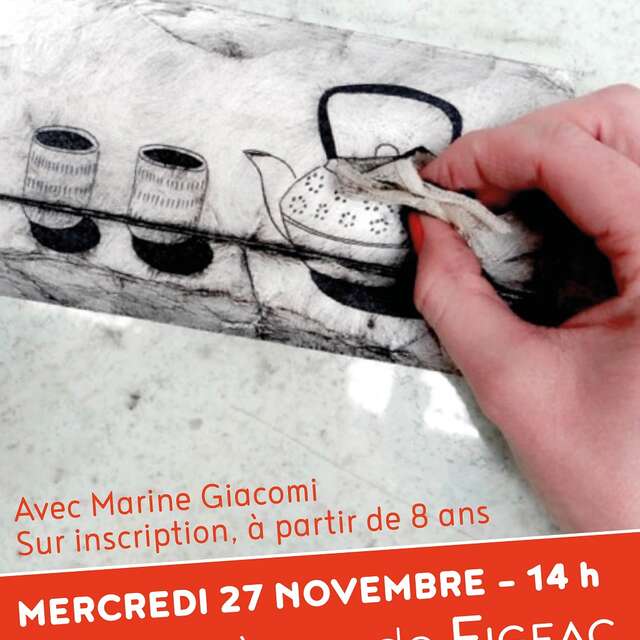 Atelier de gravure sur Tetra Pak à la médiathèque de Figeac