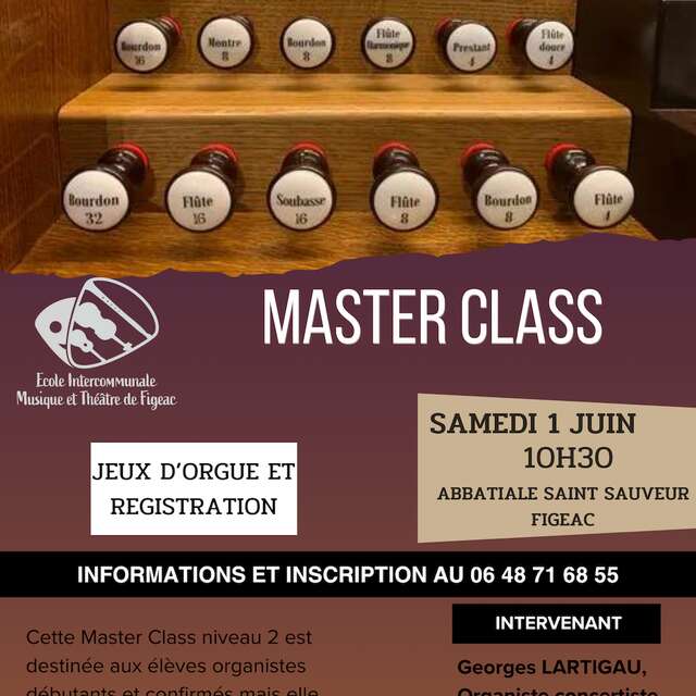 Master Class Jeux d’orgue et registration