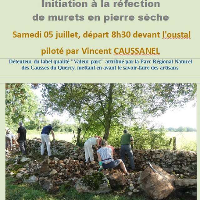 Initiation à la réfection de murets en pierre sèche
