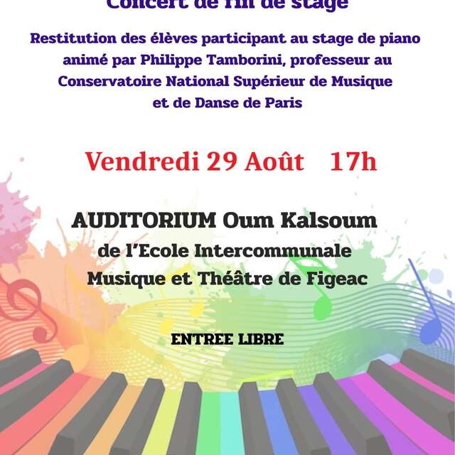 Concert de fin de stage à Figeac