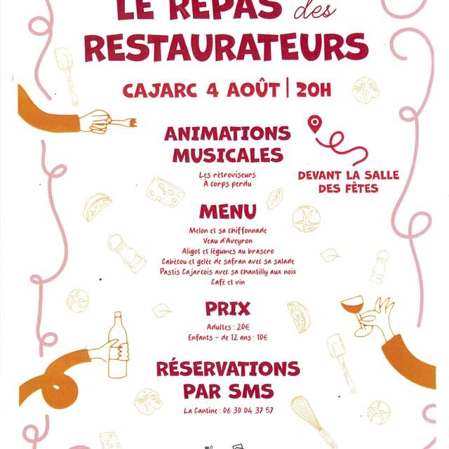 Repas des restaurateurs à Cajarc