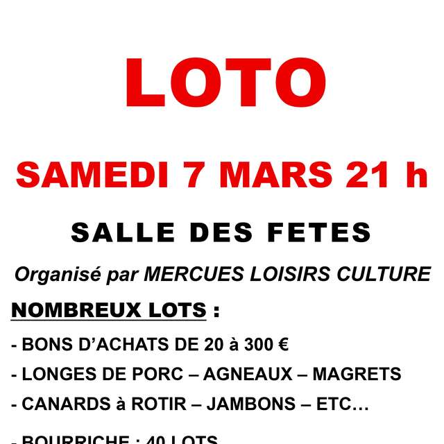 Loto à Mercuès