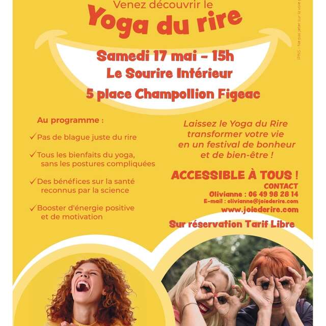 Atelier : "yoga du rire" au Sourire Intérieur à Figeac