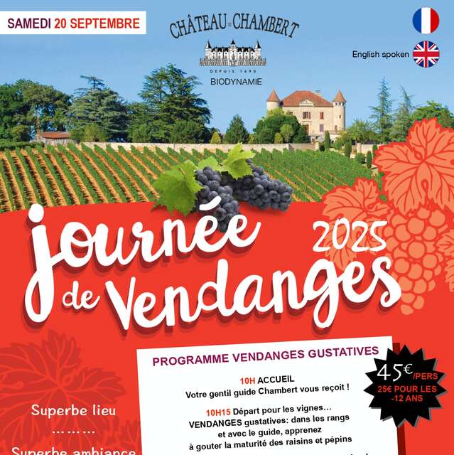 Journée des vendanges au Château de Chambert