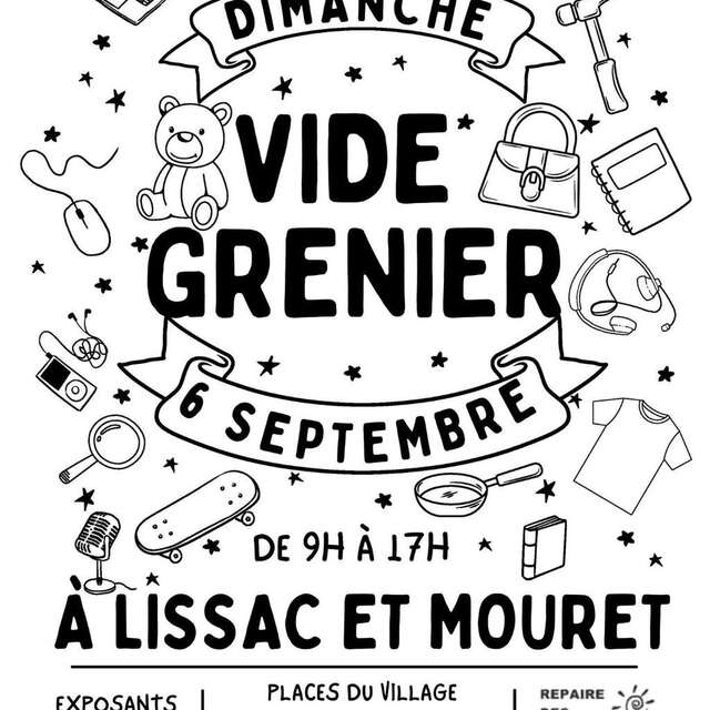 Vide-greniers à Lissac-et-Mouret