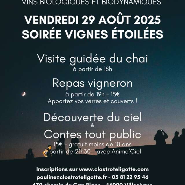 Soirée vignes étoilées au Clos Troteligotte