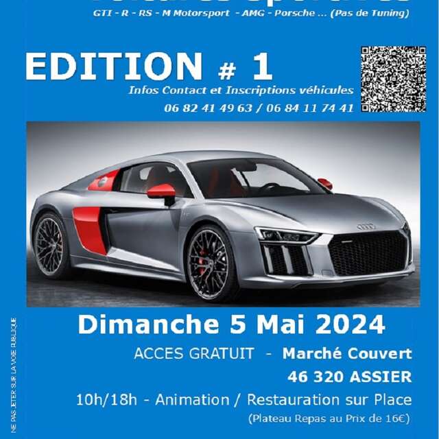 Rassemblement de voitures sportives à Assier