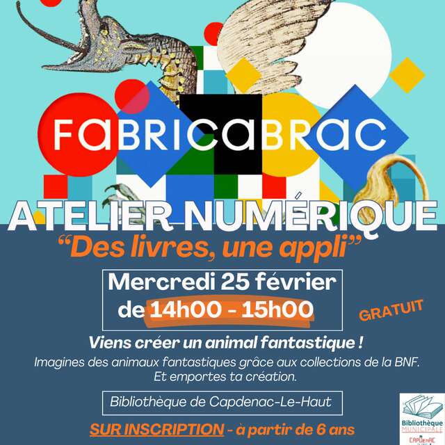 Atelier Numérique : “Des livres, une appli” à la bibliothèque de Capdenac-Le-Haut