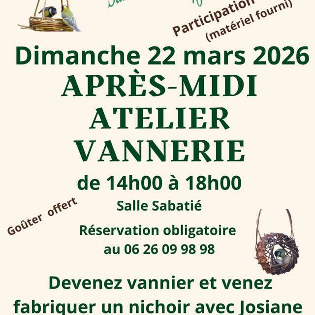 Atelier vannerie à Saint-Simon