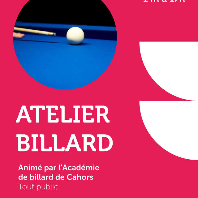 Ateliers billard et échecs à la Médiathèque du Grand Cahors