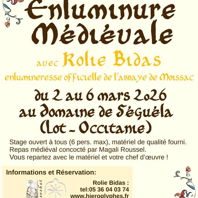 L'art de l'enluminure: stage découverte de la feuille d'or