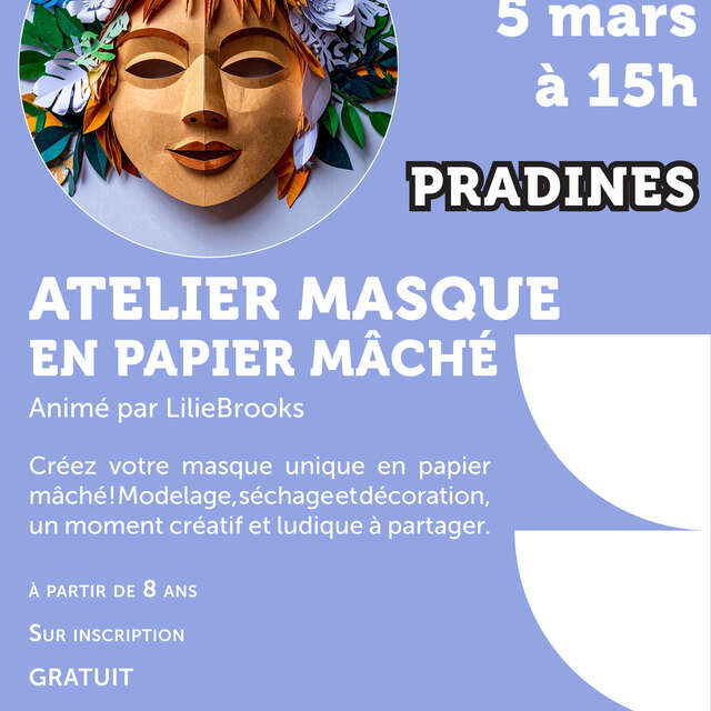 Atelier masque en papier mâché