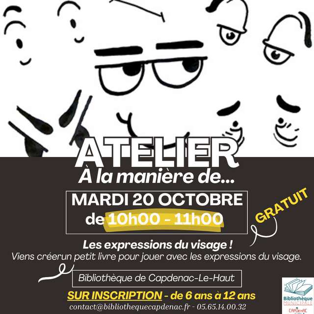 Atelier Créatif « A la manière de ... » à la Bibliothèque de Capdenac