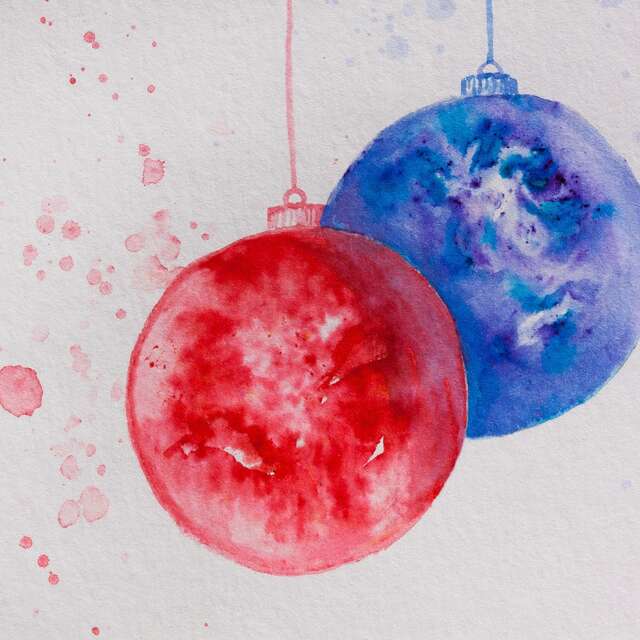 Atelier aquarelle spécial déco de Noël au Tympan