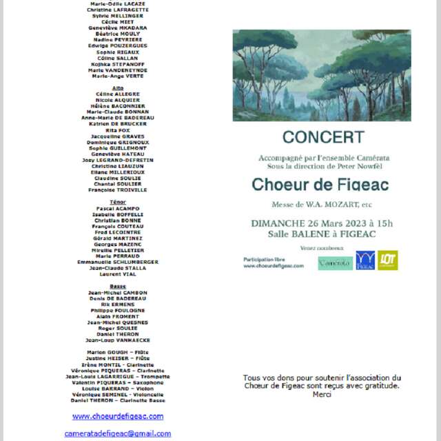 Concert  Choeur de Figeac