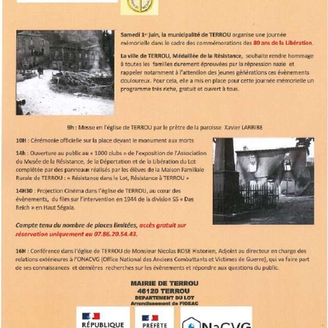 Figeac se souvient 1944 2024 : projection film "La division SS Das Reich en 1944
dans le Haut-Ségala"