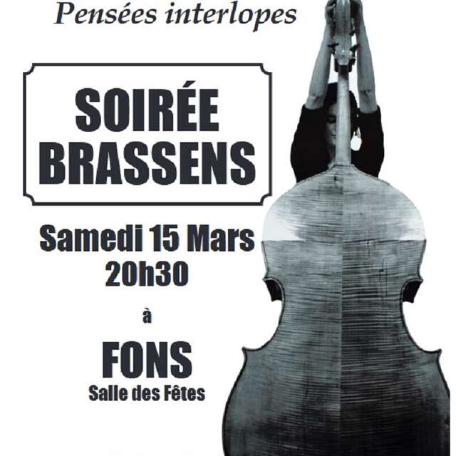 Concert à Fons : soirée Brassens  avec Contrebrassens