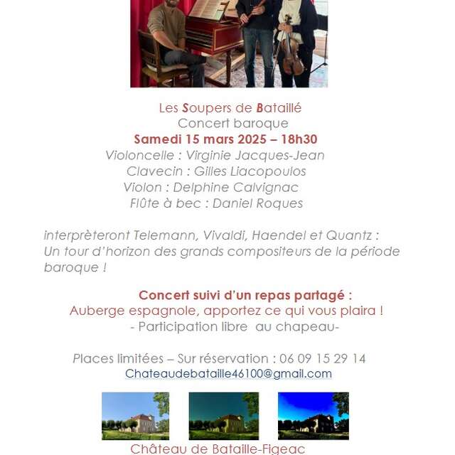 Les soupers de Bataillé à Figeac : concert baroque