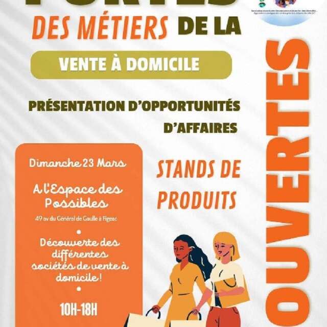 Portes ouvertes des métiers de la vente à domicile à l' Espace des Possibles à Figeac