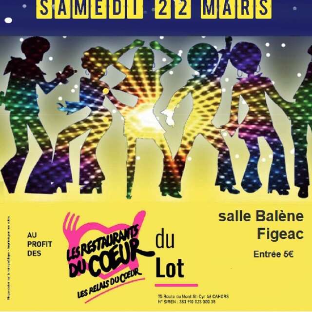 Soirée dansante années 80 pour les Restos du Cœur à Figeac !