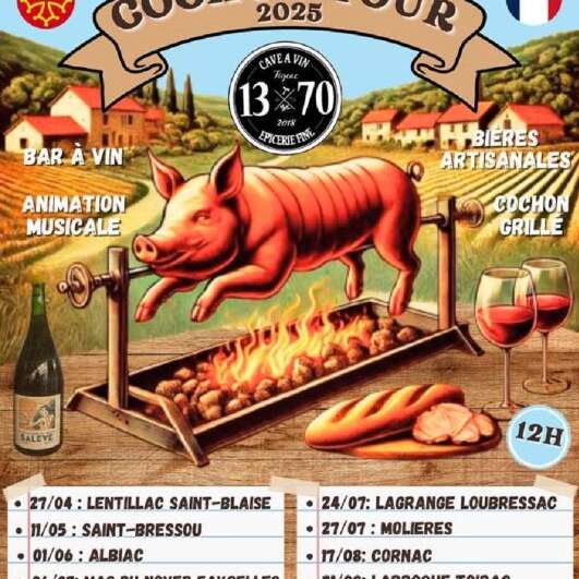 Cochon tour à Larroque-Toirac