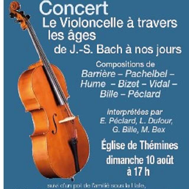 Concert  à Thémines : Le violoncelle à travers les âges