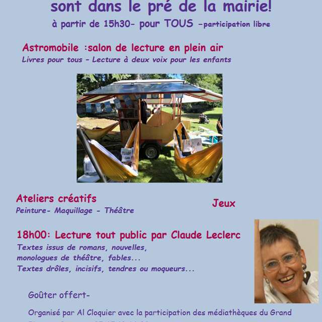 La Lecture et la Créativité Sont Dans le Pré  à Anglars