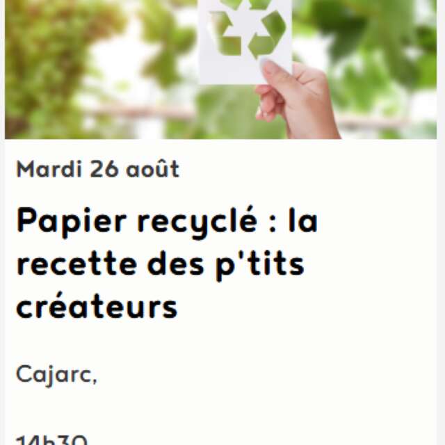Atelier créatif à la médiathèque de Cajarc
