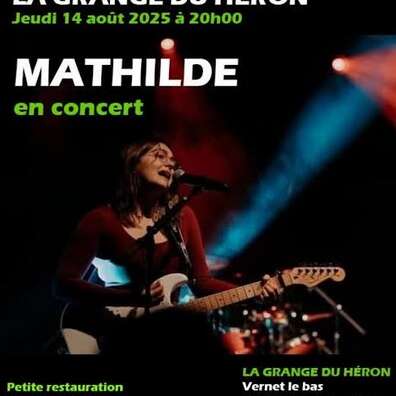 Concert de Mathilde à La Grange du Héron