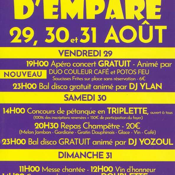 Fête votive de St Julien d'Empare