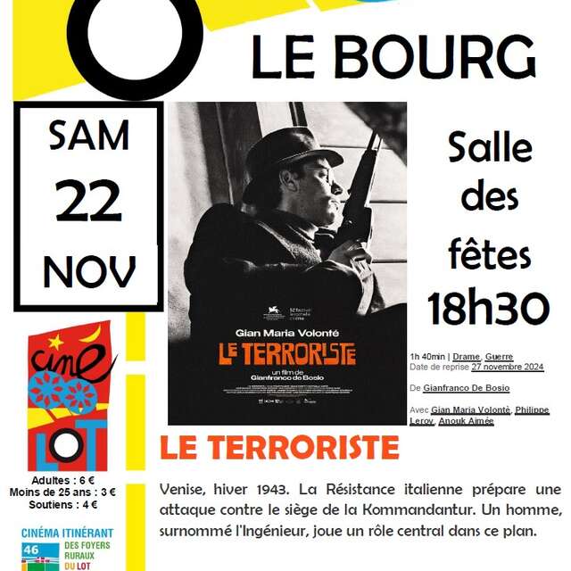 Ciné-lot  à Le Bourg : "Le terroriste" et "Spectateurs"