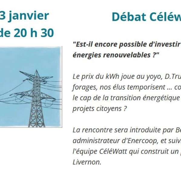 Soirée-débat Céléwatt au Caf'Causse d'Assier