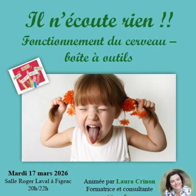 Soirée parentalité "Il n'écoute rien" au Centre Social de Figeac